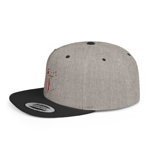 Snapback Hat — Minimal Red Crusader Sword Emblem