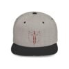 Snapback Hat — Minimal Red Crusader Sword Emblem