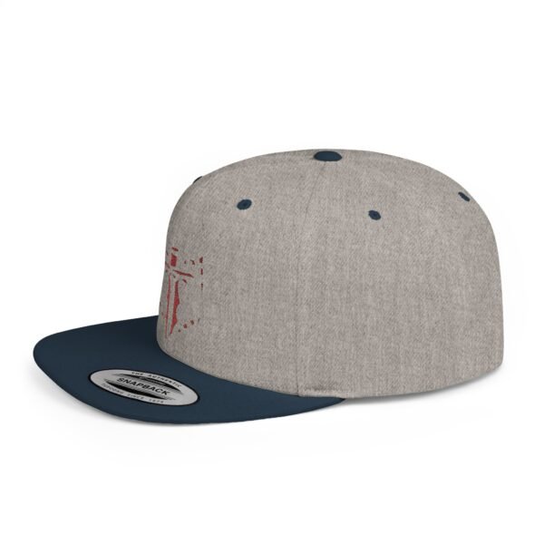 Snapback Hat — Minimal Red Crusader Sword Emblem