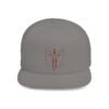 Snapback Hat — Minimal Red Crusader Sword Emblem