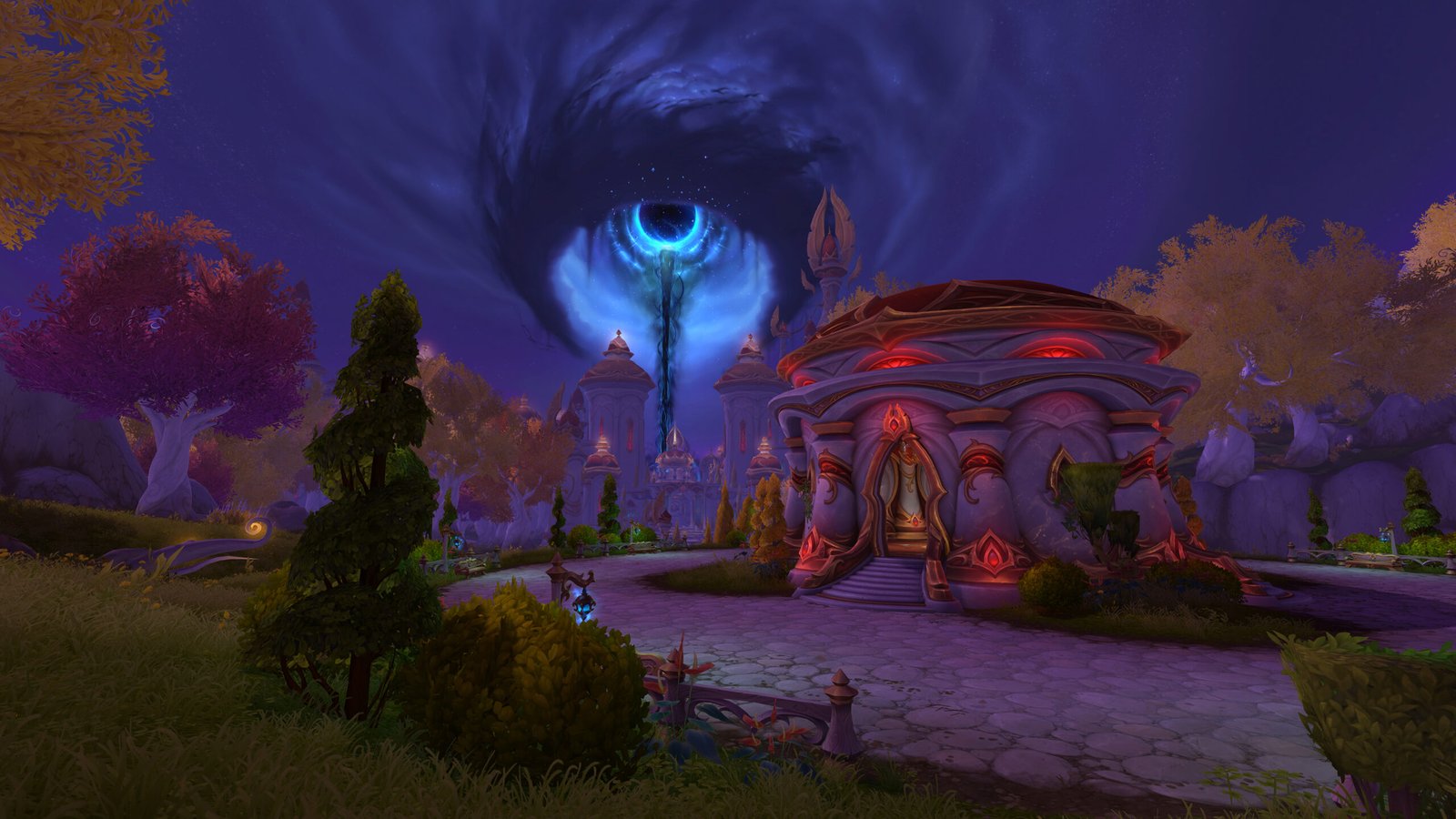 WoW_Midnight_Alpha_SilvermoonSkybox_032-scaled Engraved Whiskey Glass 10.5oz — Subtle Monogram Shield Design